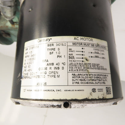 Eclipse 20IP-S Series JIB Forced Draft Packaged Nat Gas Burner 1/3HP 115V 1PH