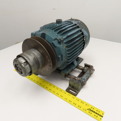 Reliance Electric 1Hp 1760RPM 460V 3Ph AC Motor W/ Gerbing Roto-Cone Pulley