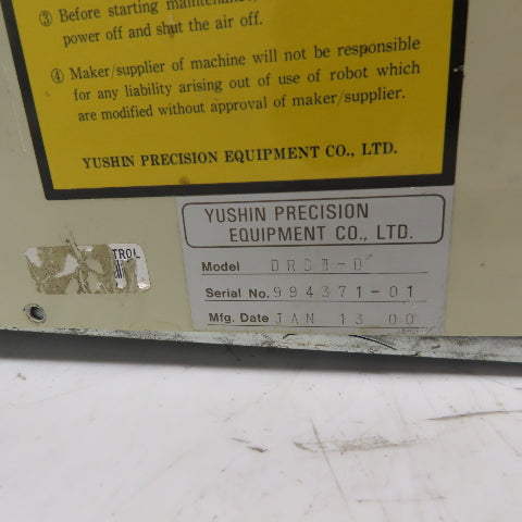 Yushin DRDIII-D Sprue Molding Pick And Place Robotic Arm