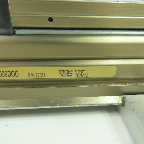 Numatics S1011320006DOO Pneumatic Rodless Cylinder 6-3/8"Stroke 32mm Bore 145PSI