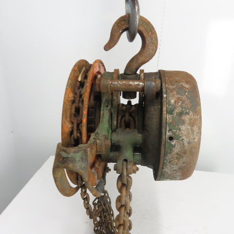 Yale Model SS 1 Ton 2000LBS Manual Chain Fall Hoist 10' Lift