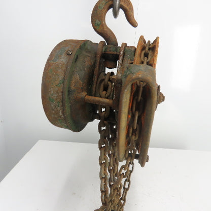 Yale Model SS 1 Ton 2000LBS Manual Chain Fall Hoist 10' Lift