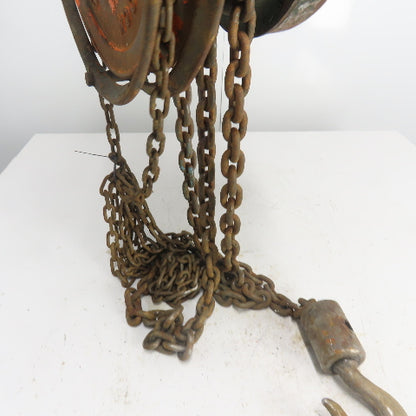 Yale Model SS 1 Ton 2000LBS Manual Chain Fall Hoist 10' Lift