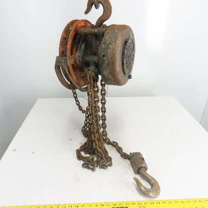 Yale Model SS 1 Ton 2000LBS Manual Chain Fall Hoist 10' Lift