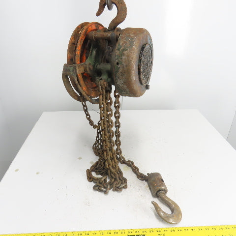 Yale Model SS 1 Ton 2000LBS Manual Chain Fall Hoist 10' Lift