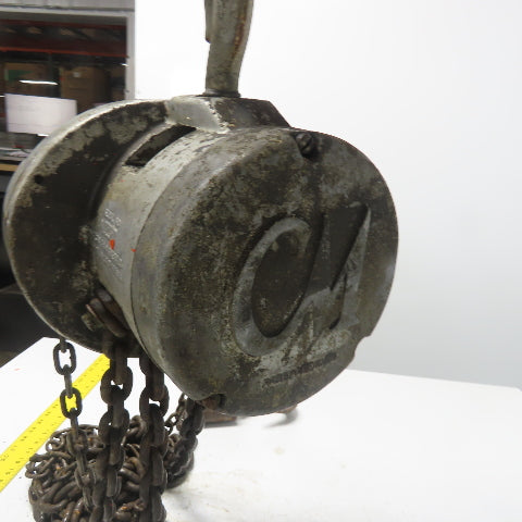 CM Model M 1 Ton 2000LBS Manual Chain Fall Hoist 12' Lift