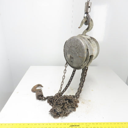 CM Model M 1 Ton 2000LBS Manual Chain Fall Hoist 12' Lift