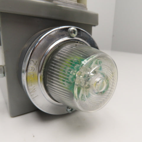 CMH Ind. Andon Pull Switch Spring Return 24V GREEN LED Indicator Right Hand Pull