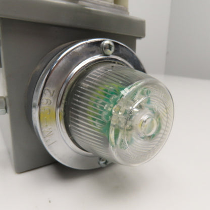 CMH Ind. Andon Pull Switch Spring Return 24V GREEN LED Indicator Right Hand Pull