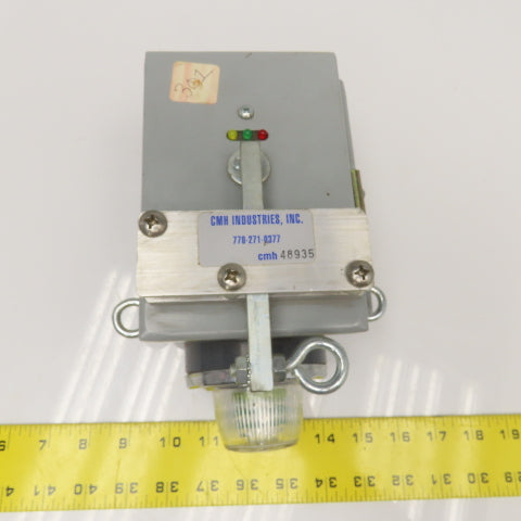 CMH Ind. Andon Pull Switch Spring Return 24V GREEN LED Indicator Right Hand Pull