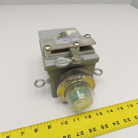 CMH Ind. Andon Pull Switch Spring Return 24V GREEN LED Indicator Left Hand Pull
