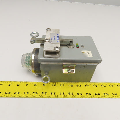 CMH Ind. Andon Pull Switch Spring Return 24V GREEN LED Indicator Left Hand Pull