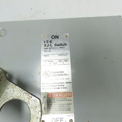 ITE XLVB321 30A Vacu Break Fusible Switch Bus Plug 240VAC 3Ph