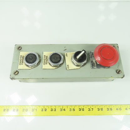 4-Button Push Button Control Station Pendant E-Stop 10-1/2" x 3-1/2" x 3"