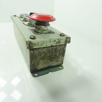 4-Button Push Button Control Station Pendant E-Stop 10-1/2" x 3-1/2" x 3"