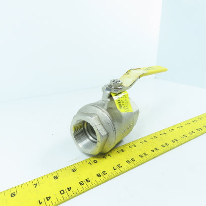 Apollo 76F-107-01 1-1/2" NPT CF8M Stainless Steel Ball Valve 1000CWP