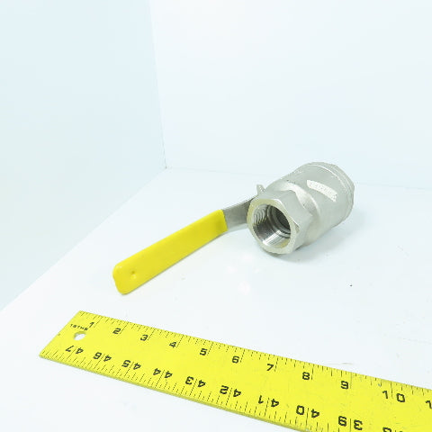 Apollo 76F-107-01 1-1/2" NPT CF8M Stainless Steel Ball Valve 1000CWP