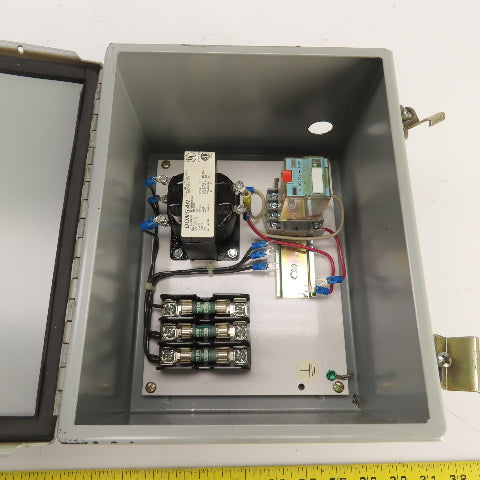 Hoffman A-10086CH 10" x 8" x 6" Electrical Enclosure W/ .050kVA Transformer