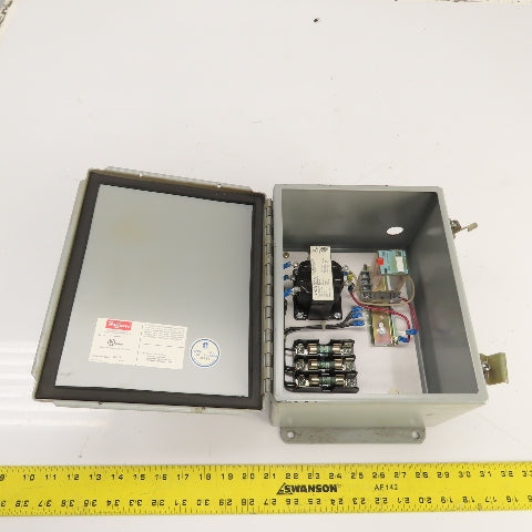 Hoffman A-10086CH 10" x 8" x 6" Electrical Enclosure W/ .050kVA Transformer