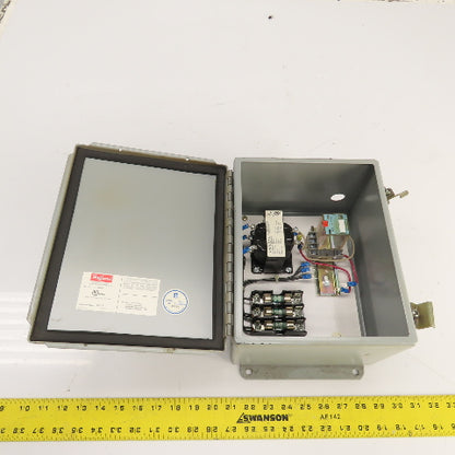 Hoffman A-10086CH 10" x 8" x 6" Electrical Enclosure W/ .050kVA Transformer