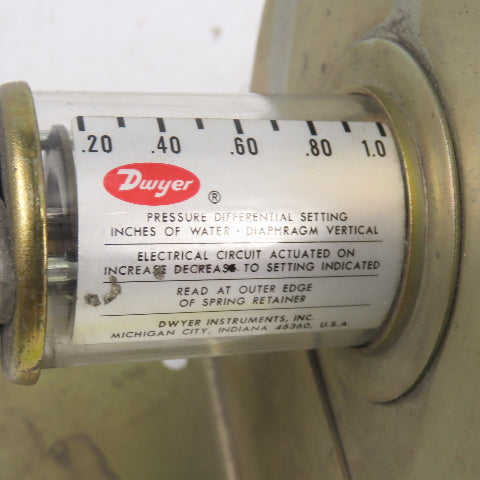 Dwyer 1638-1 Diaphragm Pressure Switch 15A 125/480V