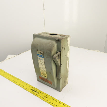 Gould F352 60A Heavy Duty 3-Pole Fusible Safety Disconnect Switch 600VAC 30HP