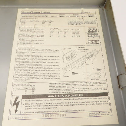 Siemens SXID361G0 Sentron Fusible Busway Plug Switch Unit 30A 3P 3W 600V