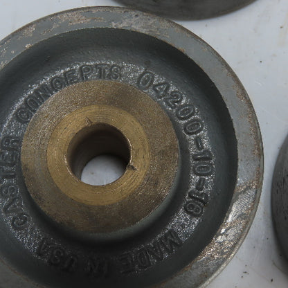 Caster concepts 04200-10-16 4" OD x 1-1/2" Wide Caster Wheel 3/4" Bore Lot Of 7