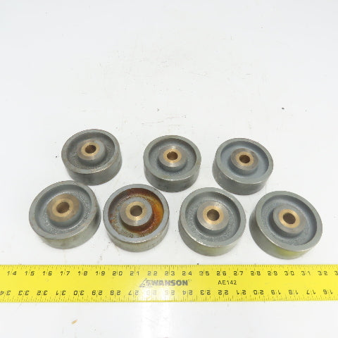 Caster concepts 04200-10-16 4" OD x 1-1/2" Wide Caster Wheel 3/4" Bore Lot Of 7