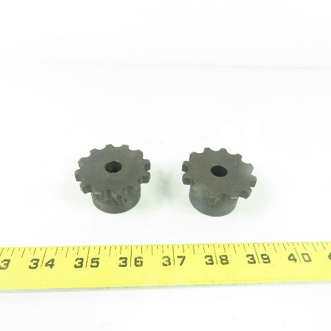 Martin 4012 Roller Chain Sprocket 12-Tooth 7/16" Bore NEW lot Of 2