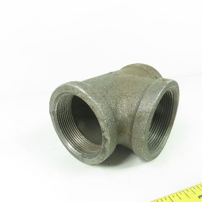 2" NPT Black Malleable Iron Pipe Fitting Tee