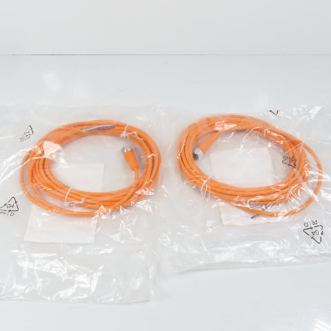 IFM EVT001 Female Connection Cable Assembly 5m 22AWG 250V M12 Lot Of 2