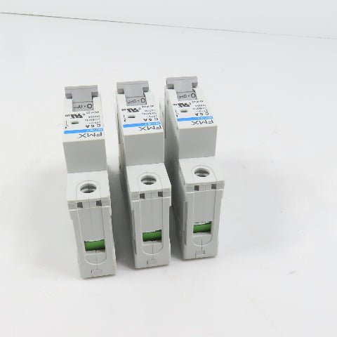 FMX 4D-1P-C5 MCB1 C 5A Single 1-Pole Circuit Breaker 277VAC Lot Of 3 (Clean)