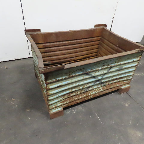 46" x 30" x 24" ID Deep Corrugated Steel Storage Tote Stack Box