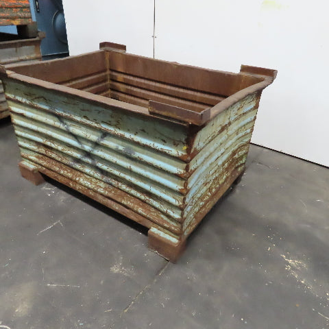 46" x 30" x 24" ID Deep Corrugated Steel Storage Tote Stack Box