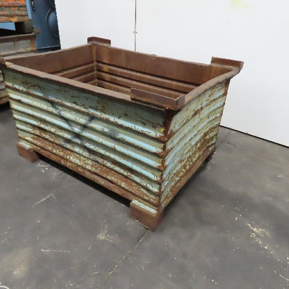 46" x 30" x 24" ID Deep Corrugated Steel Storage Tote Stack Box