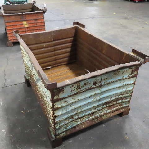 46" x 30" x 24" ID Deep Corrugated Steel Storage Tote Stack Box