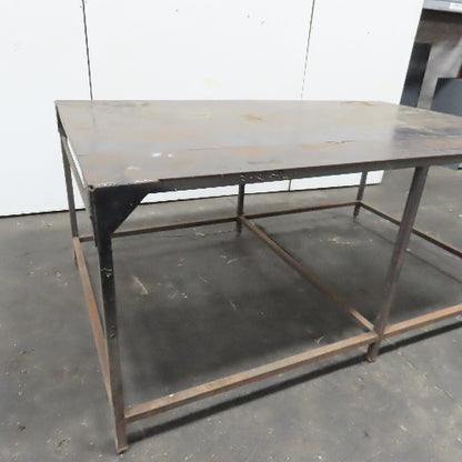 96" x 60" x 40" Tall 1/8" Thick Steel Top Assembly Welding Table
