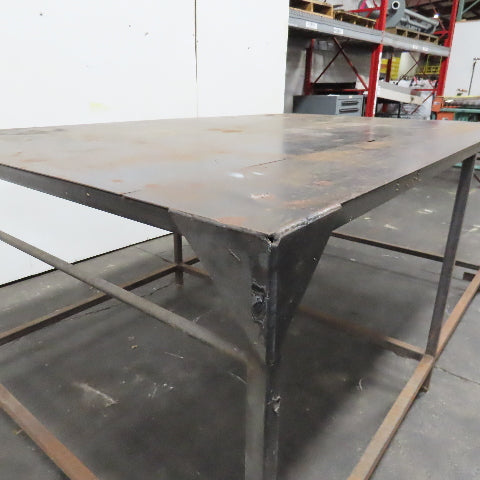 96" x 60" x 40" Tall 1/8" Thick Steel Top Assembly Welding Table