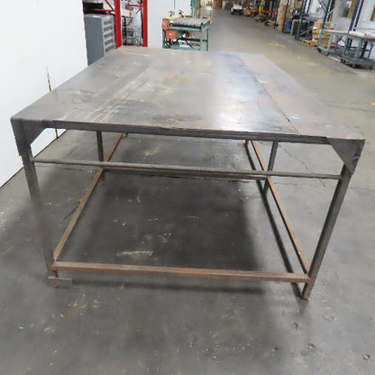 96" x 60" x 40" Tall 1/8" Thick Steel Top Assembly Welding Table