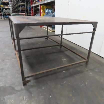 96" x 60" x 40" Tall 1/8" Thick Steel Top Assembly Welding Table