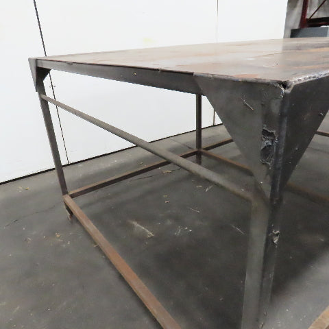 96" x 60" x 40" Tall 1/8" Thick Steel Top Assembly Welding Table