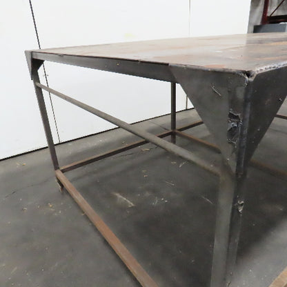 96" x 60" x 40" Tall 1/8" Thick Steel Top Assembly Welding Table