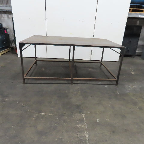 96" x 60" x 40" Tall 1/8" Thick Steel Top Assembly Welding Table