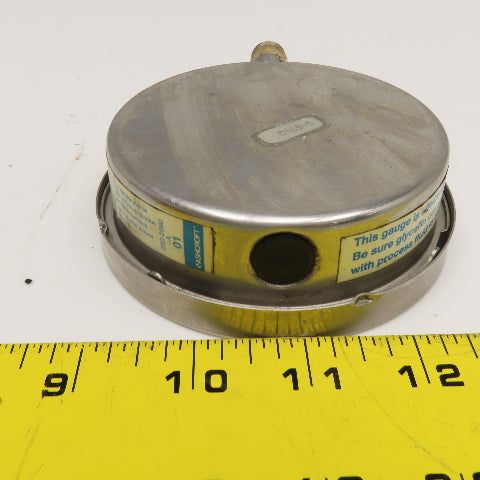 Ashcroft 0-30 PSI Bottom Port Stainless Steel Pressure Gauge 1/4"NPT 4" Filled