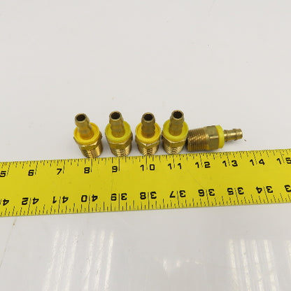 1/2" NPT x 1/2" ID Hose Brass Barb Fitting Lot Of 5