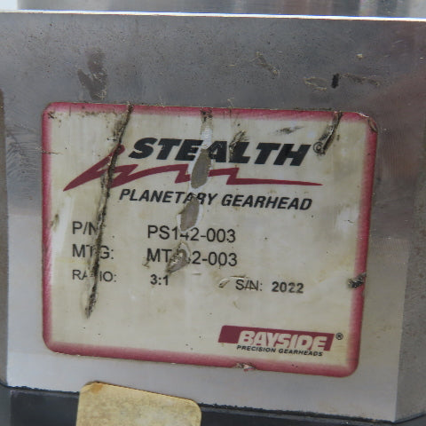 Bayside PS142-003 Stealth Planetary Gear Head 3:1 Ratio