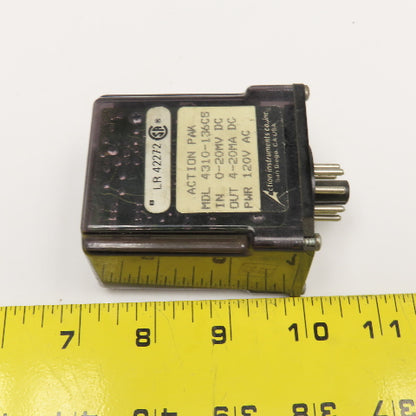 Action Instruments MDL 4310-136CS Action Pak 120V Signal Conditioner 4-20MA