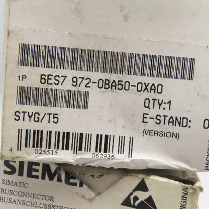 Siemens 6ES7 972-0BA50-0XA0 Simatic Bus Connector NOS Lot Of 2