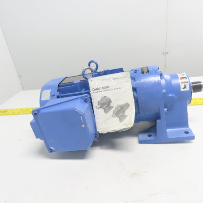 Sumitomo CNHM1-6105Y-EP-59 59:1 Ratio Gear Motor 29.7RPM 1HP 3Ph 230/460V